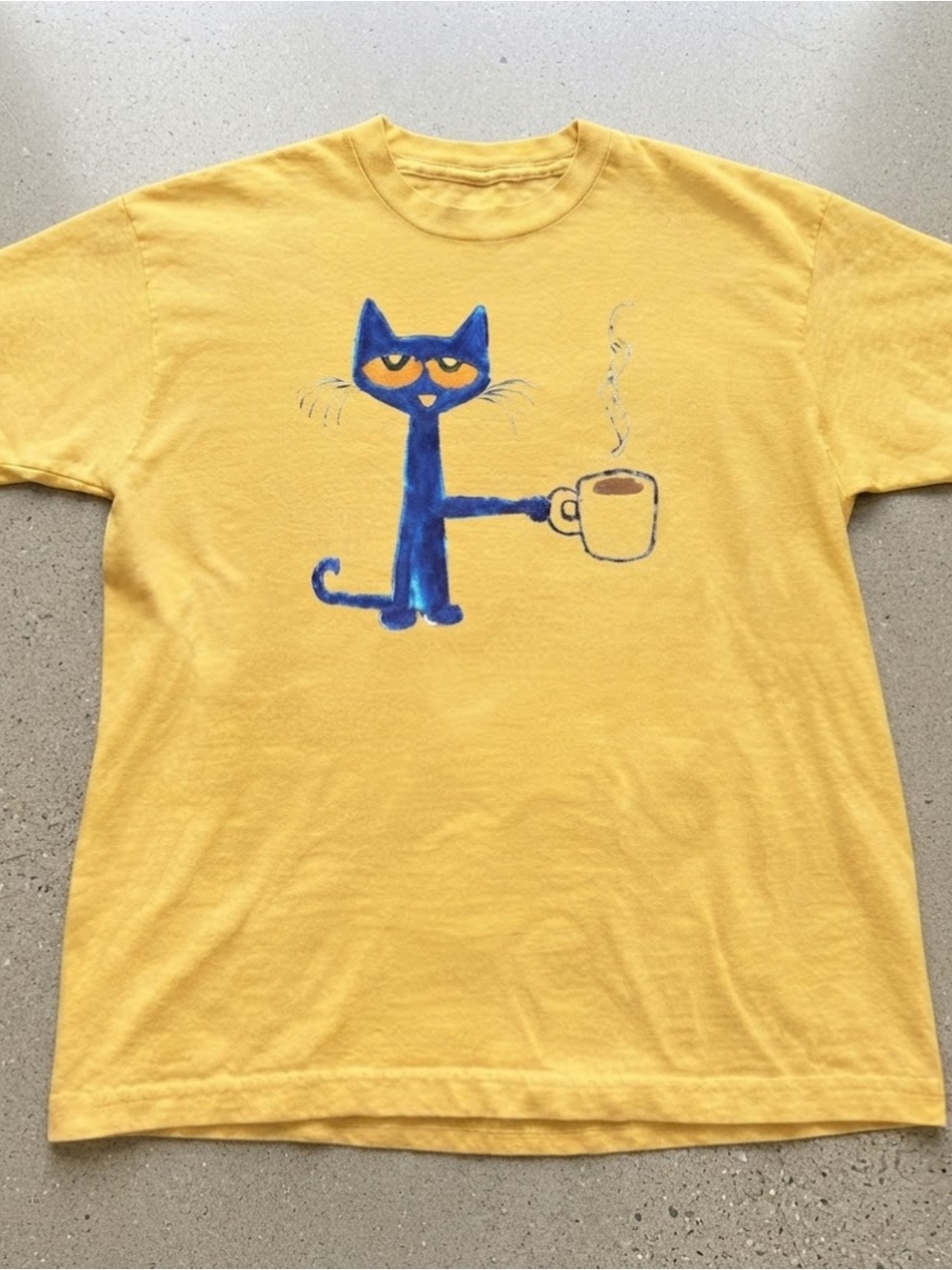 Cute Cat Drinking Coffee Graphic Gildan T-shirt